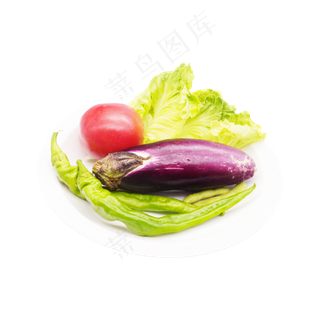 新鲜蔬菜茄子番茄