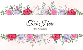 美丽绽放的花叶背景