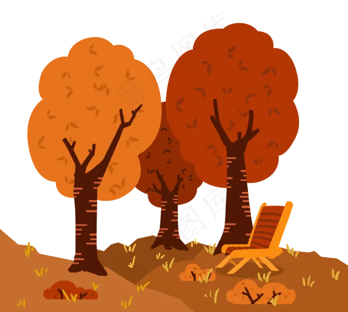 秋天秋季树木(3346X3000(DPI:300))psd模版下载