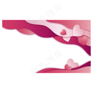 爱心边框浪漫七夕