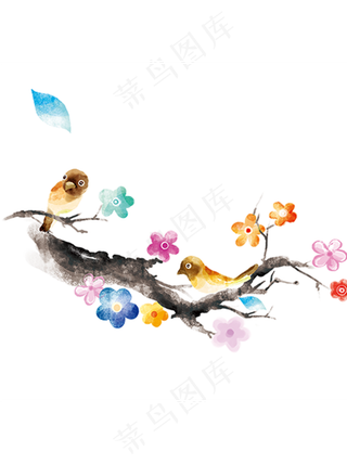 国画花鸟中国风高清免扣素材15