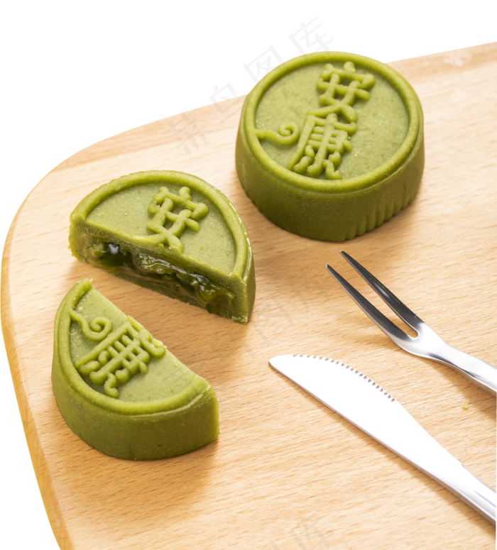 抹茶味的月饼(3543X4724(DPI:150))psd模版下载