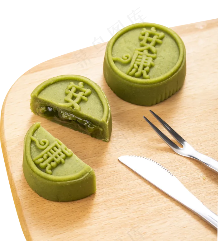 抹茶味的月饼(3543X4724(DPI:150))psd模版下载