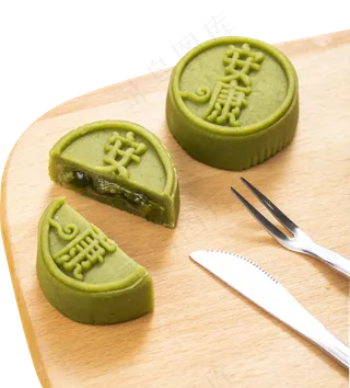 抹茶味的月饼