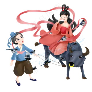 七夕情人节牛郎织女鹊桥会