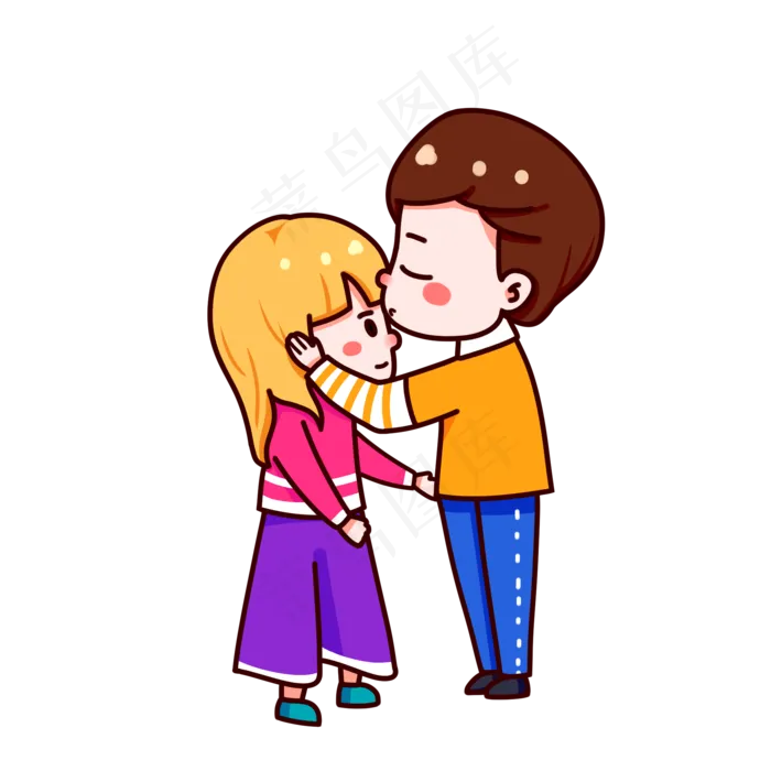 情人节男生女生亲吻(2000X2000(DPI:299))psd模版下载