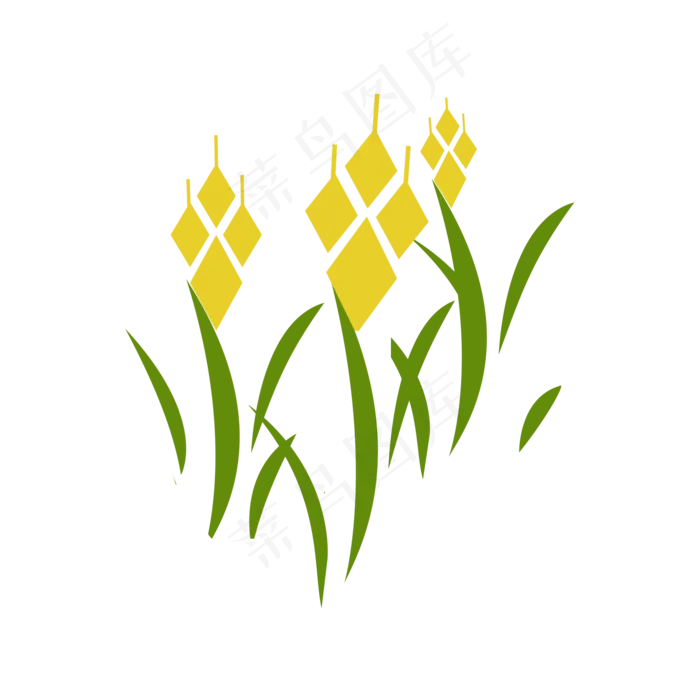 线性手绘秋天金黄的麦穗(2000X2000(DPI:300))psd模版下载