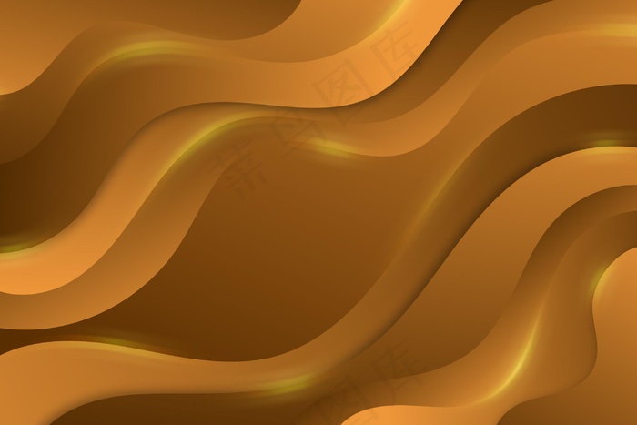 波浪金色奢华背景