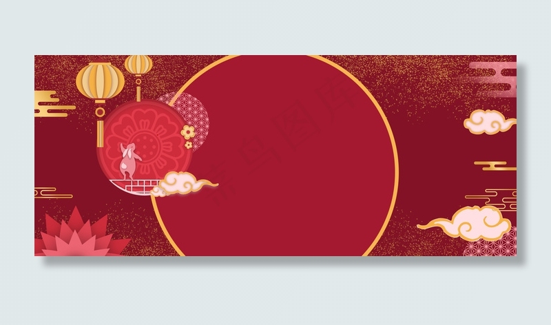 中秋节月饼促销中国风海报背景