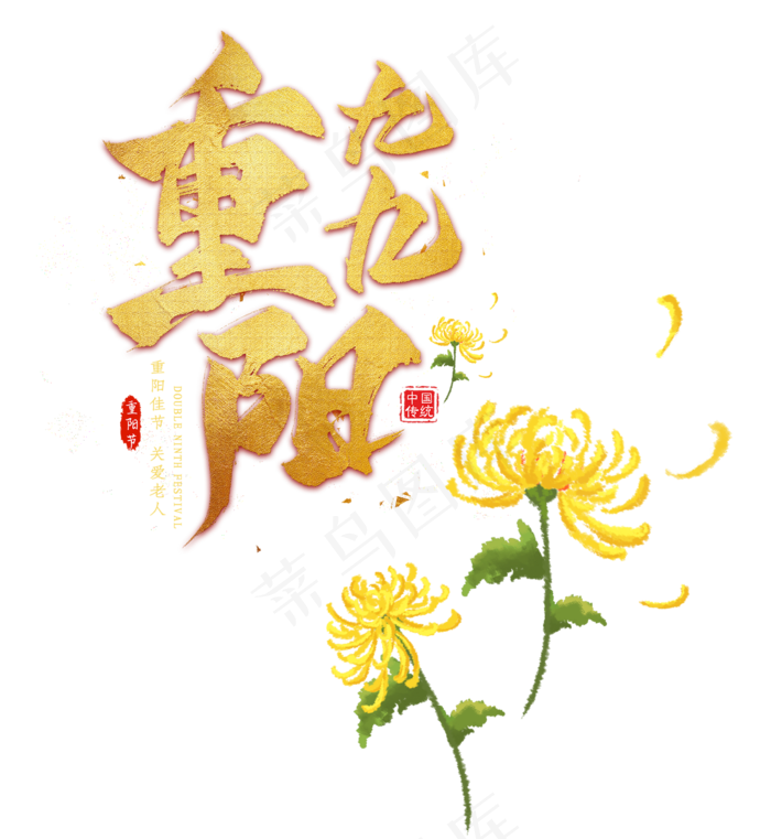 黄菊菊花(2300X2500(DPI:300))psd模版下载
