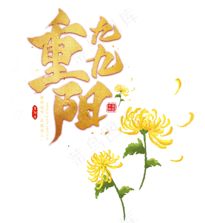 黄菊菊花(2300X2500(DPI:300))psd模版下载
