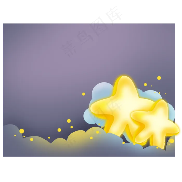 七夕情人节星星贺卡(2000X2000(DPI:299))psd模版下载
