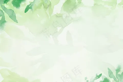 春天花卉水彩背景矢量在绿色与叶图 春天花卉水彩背景矢量在绿色与叶图