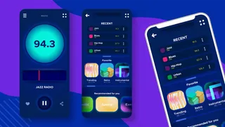 收音机播放器应用程序app界面。用户界面/用户体验设计