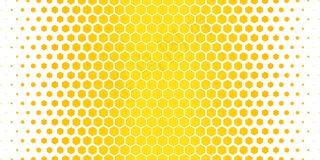 黄色六边形图案