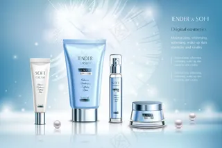 化妆品广告构图