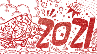 2021牛年大吉牛鼠交接