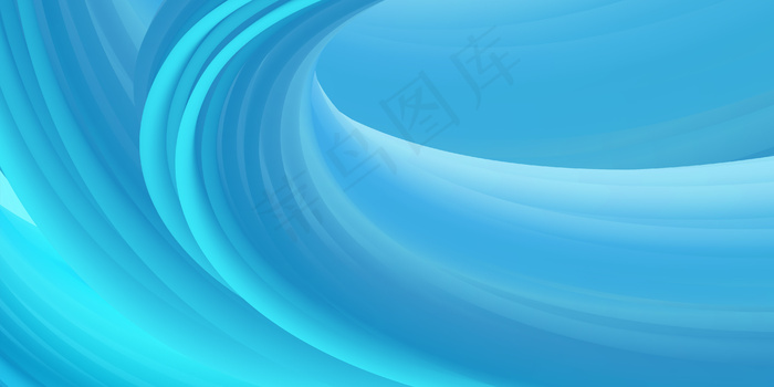 抽象蓝色流动波背景模板