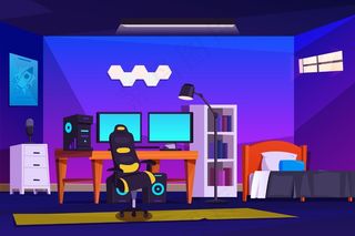 详细游戏室插图