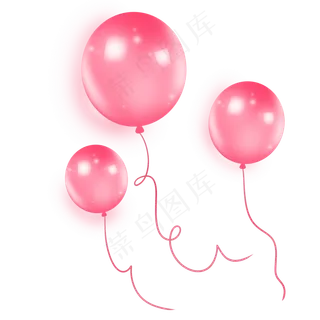 粉红色情人节气球