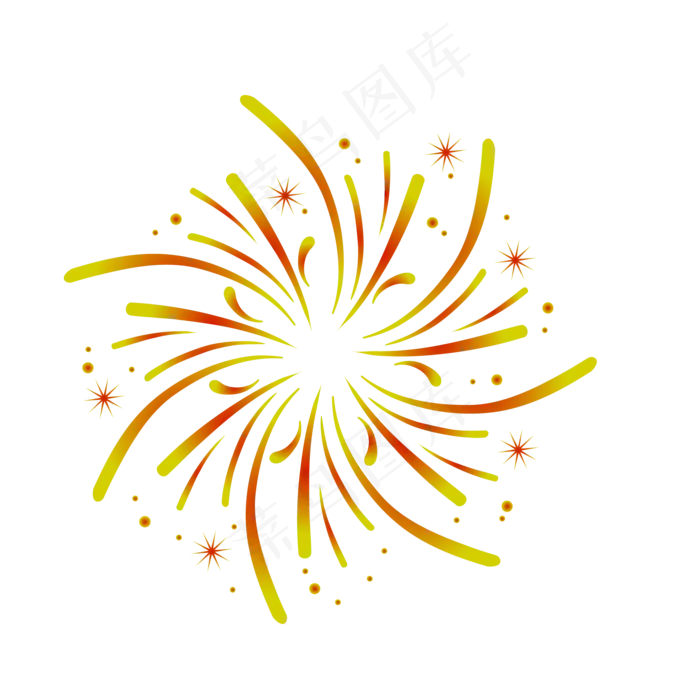 节日旋转绚烂烟花矢量图