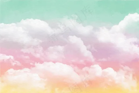 手绘彩色天空背景