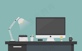 电脑桌面工作区概念。