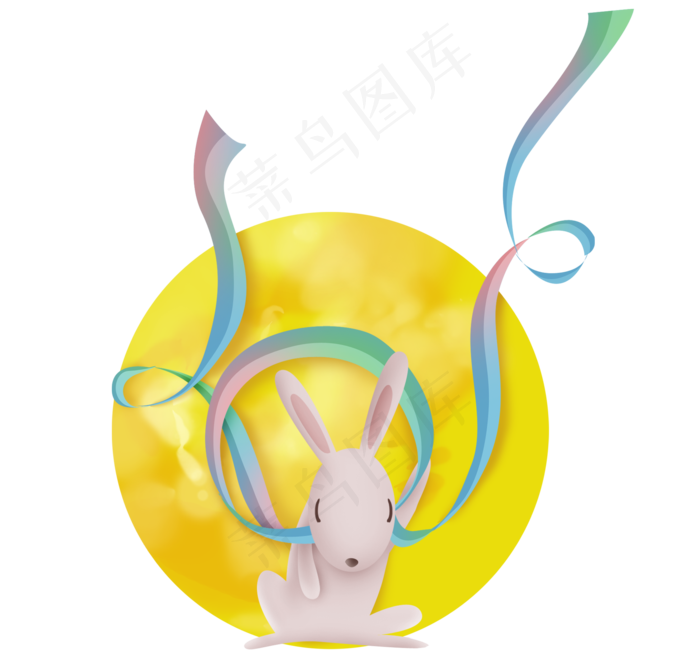 中秋节月亮和兔子