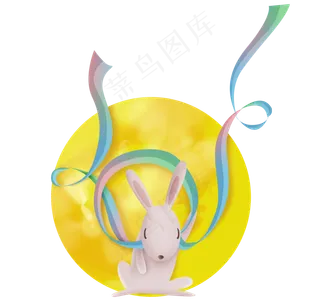 中秋节月亮和兔子