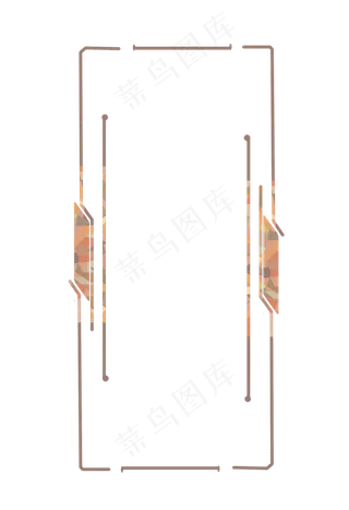 迷彩边框纹理设计免抠