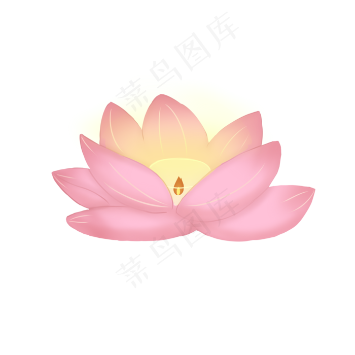 中元节鬼节荷花灯莲花灯花灯手绘(2000X2000(DPI:300))psd模版下载