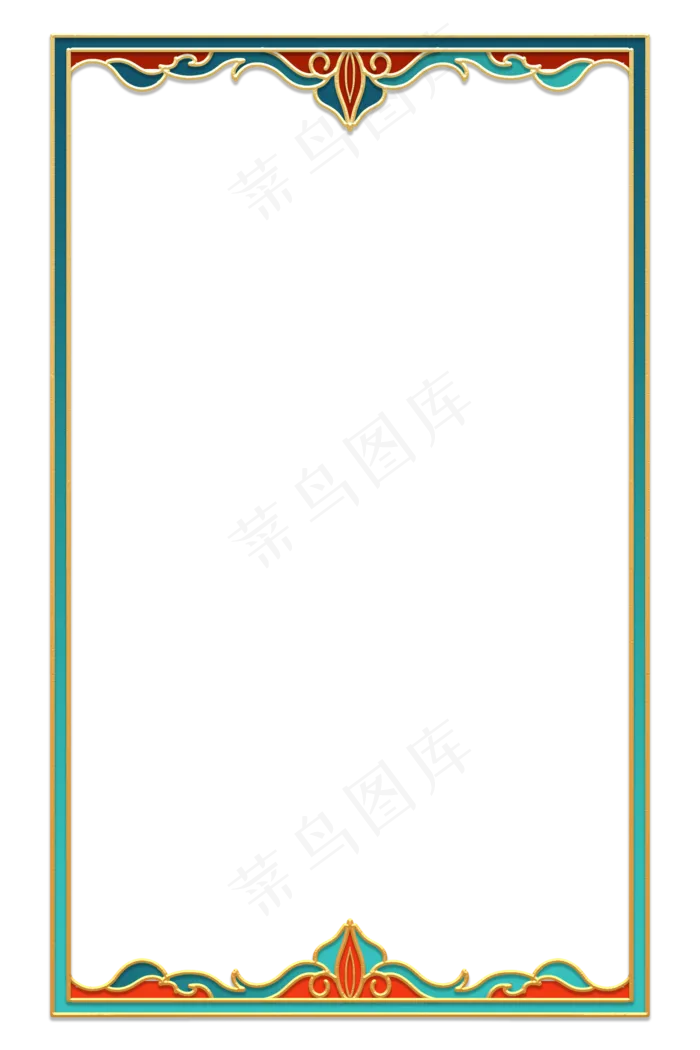 立体金边复古花纹边框(2000X3000(DPI:300))psd模版下载