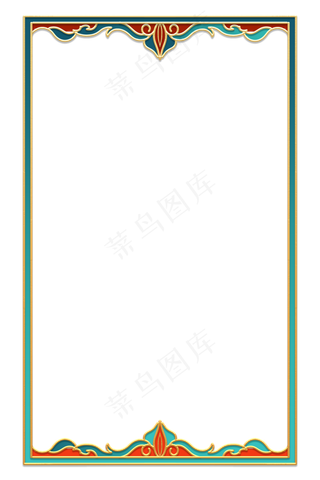 立体金边复古花纹边框