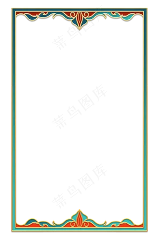 立体金边复古花纹边框