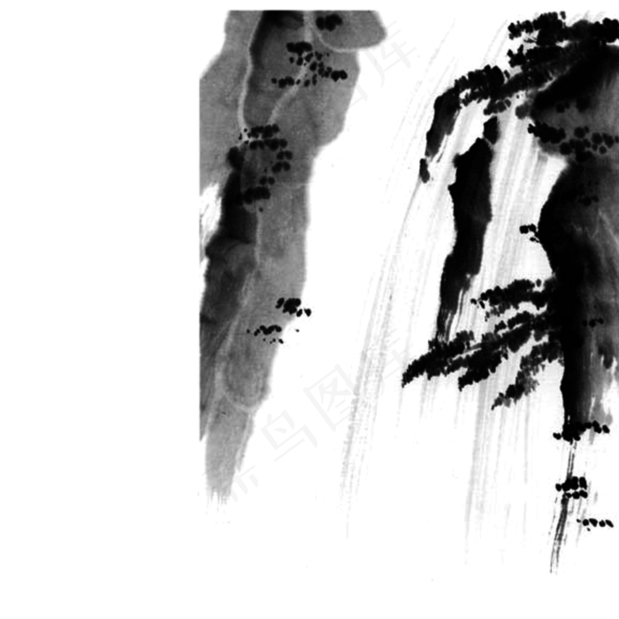 水墨画山水中国风高清免扣素材