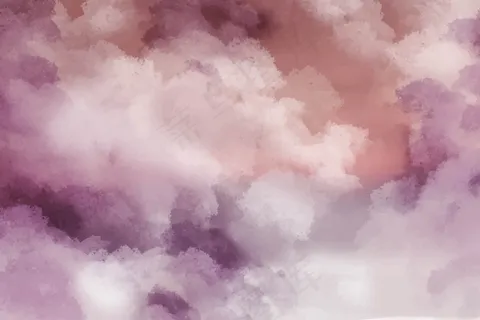 带有天空和云彩形状的手绘水彩背景 带有天空和云彩形状的手绘水彩背景
