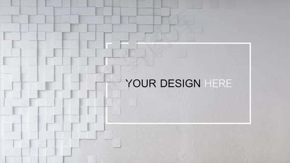 混凝土墙三维渲染图像的实体模型样机。