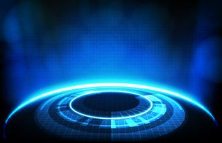 圆形未来技术用户界面的抽象背景