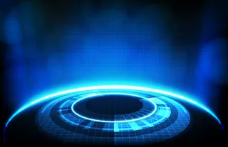 圆形未来技术用户界面的抽象背景