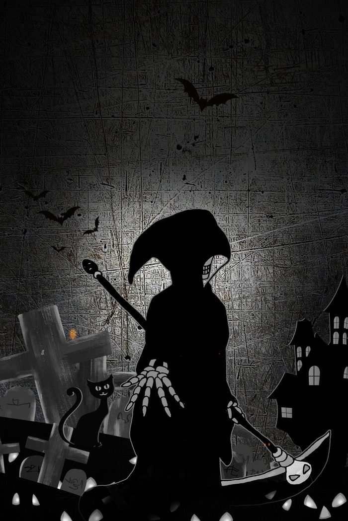 黑色恐怖万圣节海报背景
