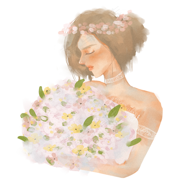 七夕情人节植物花新娘元素(3543X4724(DPI:150))psd模版下载