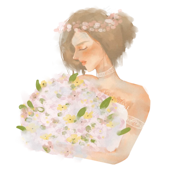 七夕情人节植物花新娘元素(3543X4724(DPI:150))psd模版下载