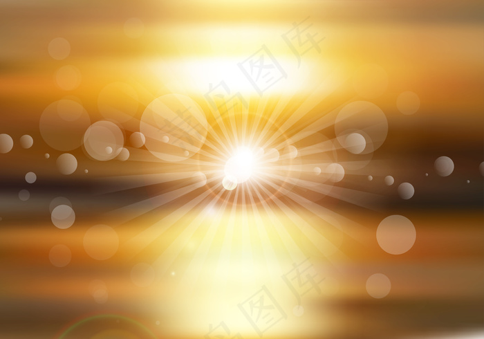 以日落为主题的抽象背景