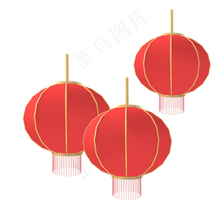 中秋红色灯笼