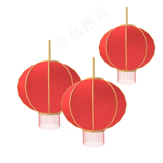 中秋红色灯笼