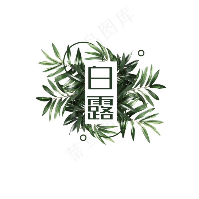 白露 节气 绿色 植物(2000X2000(DPI:300))psd模版下载