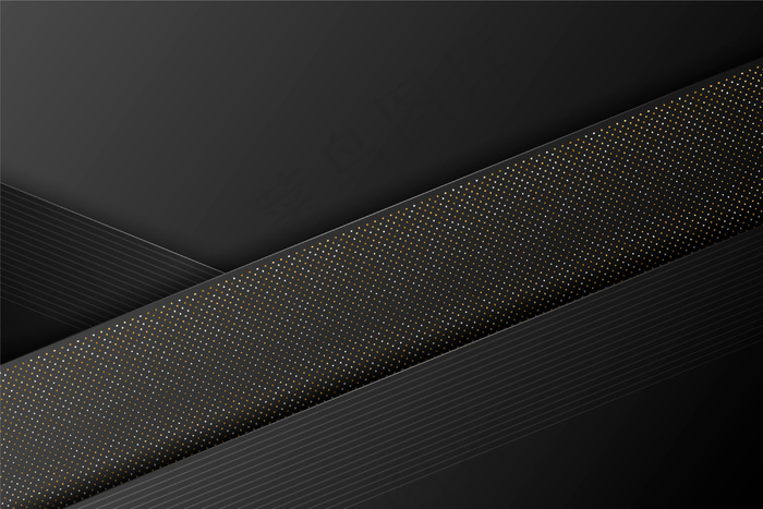 金色优雅的细节在深色的图层背景上