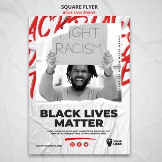 黑色生命事件海报模板