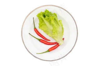 一盘生菜辣椒