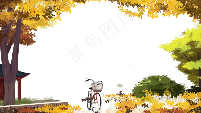 秋天景色创意边框设计(1778X1000(DPI:300))psd模版下载